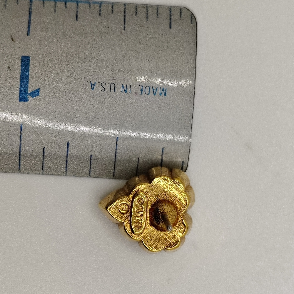 Avon Heart Crystal Vtg Earrings - Picture 5 of 5